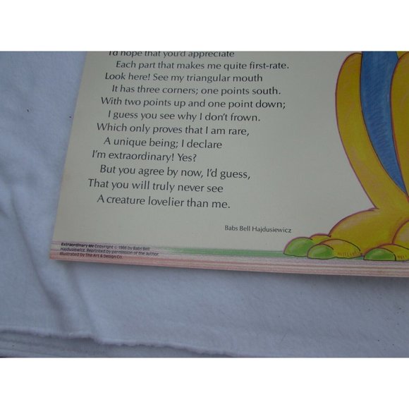 Extraordinary Me School Poster Babs Bell Hajdusiewicz 30261 Poetry VNTG - Picture 4 of 5